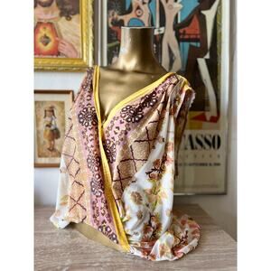 Free People Wrap Boho Pattern Tank Top Size Medium